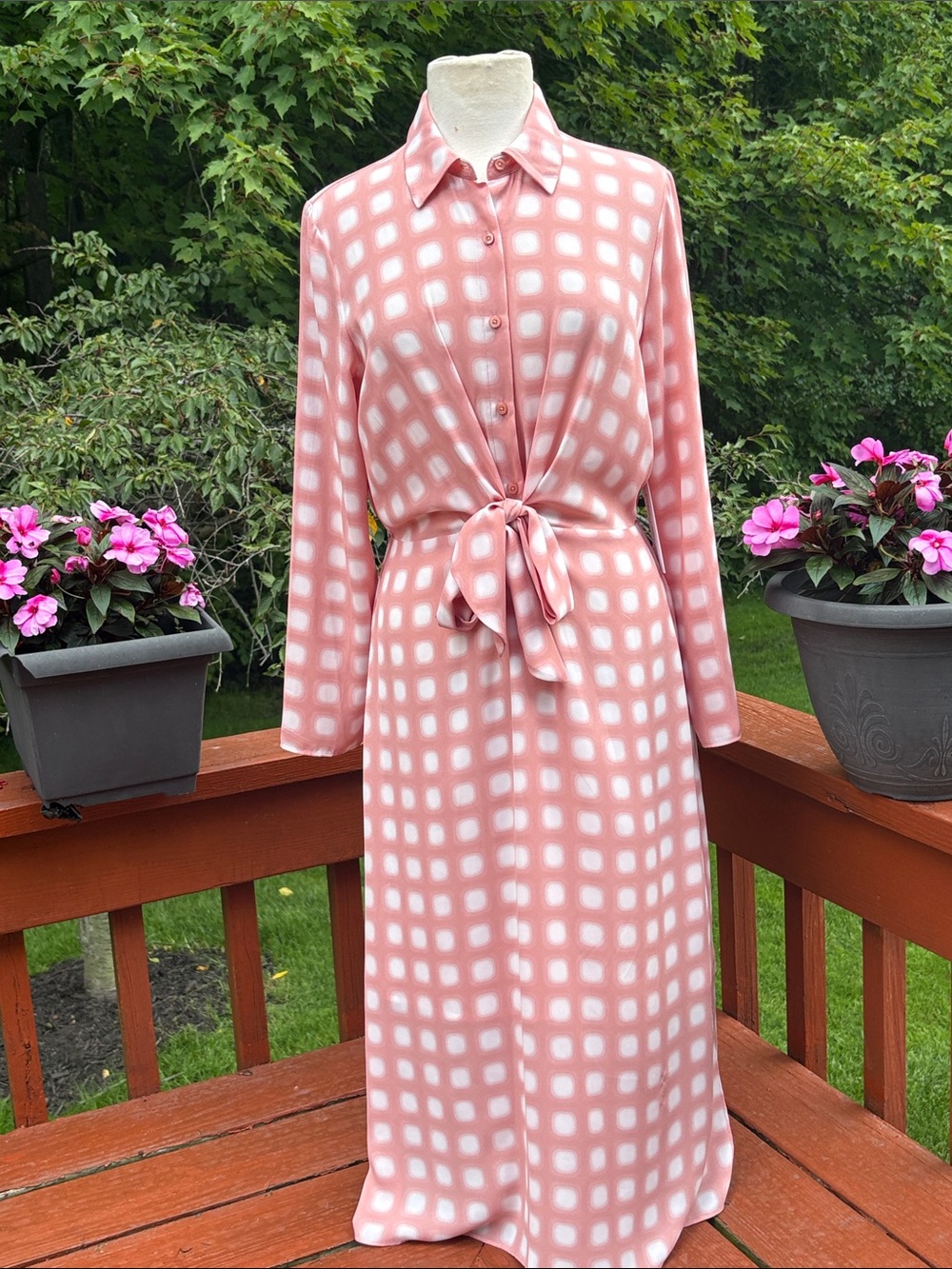 NWT Pale Pink and White Maxi Dress